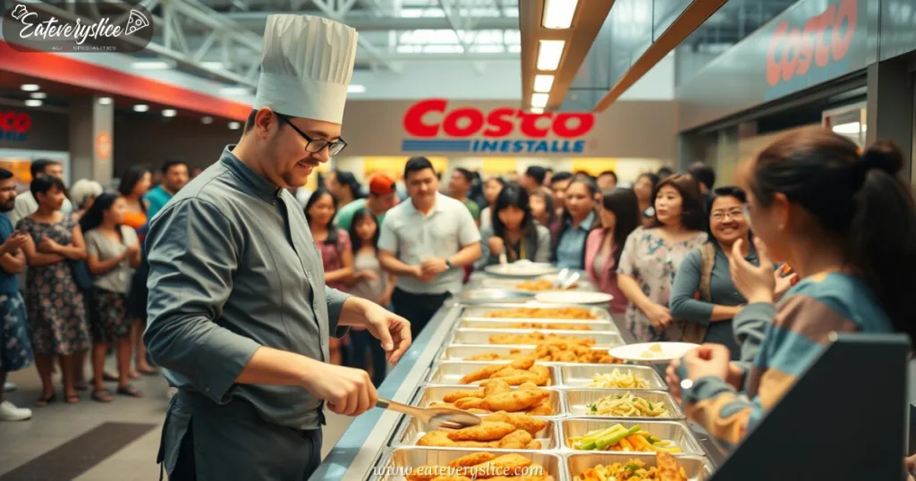 Costco Chicken Bake Food Court Scene