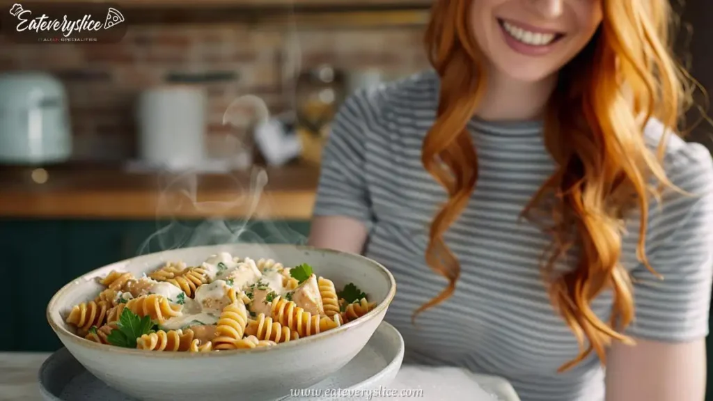 Creamy Italian Chicken Recipes pasta with rotini and Parmesan
