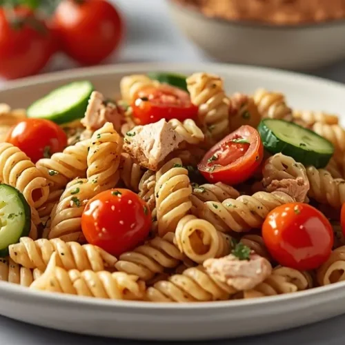 high protein chicken pasta salad recipe