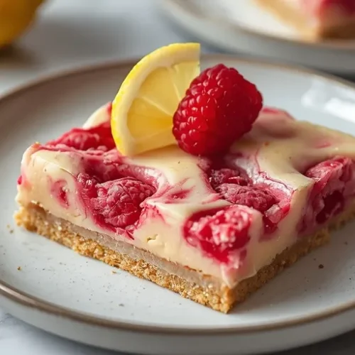 lemon raspberry swirl bars dessert recipe