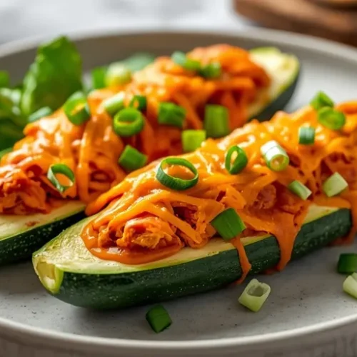 buffalo chicken zucchini boats recipe
