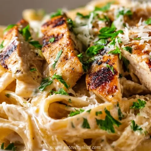 chicken alfredo pasta with creamy sauce grilled chicken and parmesan