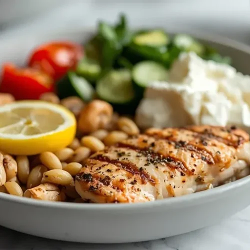 greek chicken bowl healthy recipe