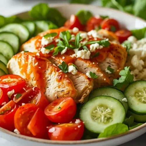 greek chicken salad bowl recipe