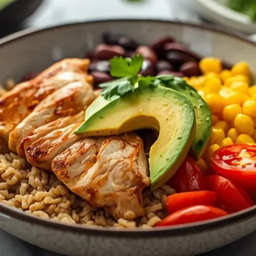 healthy chicken burrito bowl recipe