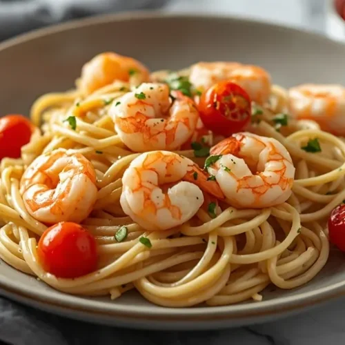 healthy garlic shrimp pasta recipe