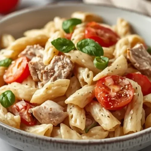 high protein pasta salad meal prep recipe