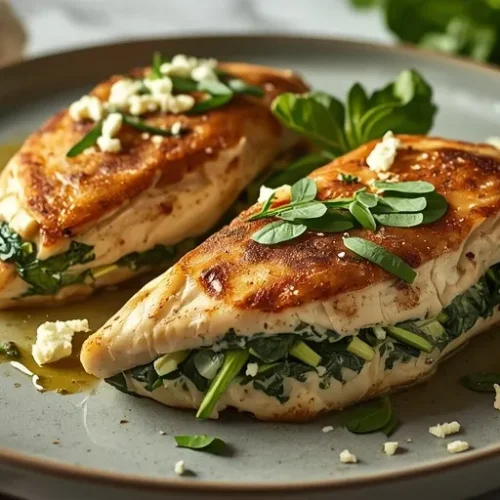 keto spinach stuffed chicken breast with feta recipe
