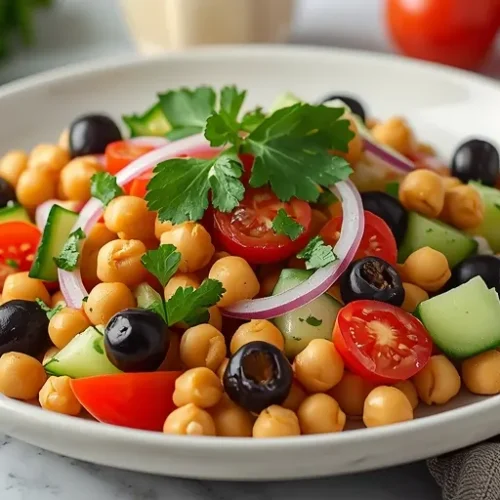 mediterranean chickpea salad healthy recipe