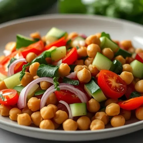 mediterranean chickpea salad meal prep recipe