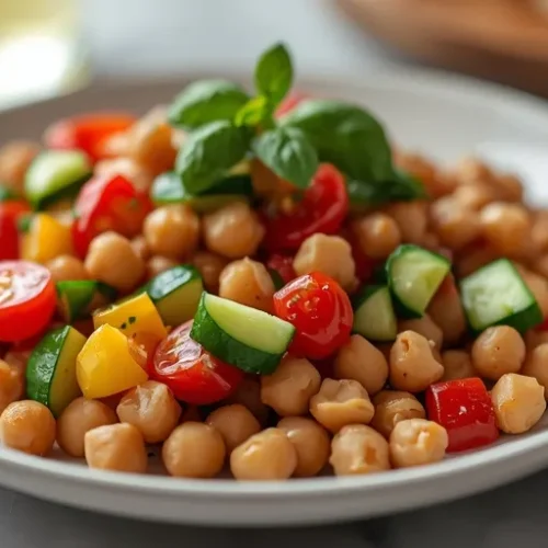 moroccan chickpea salad mediterranean recipe