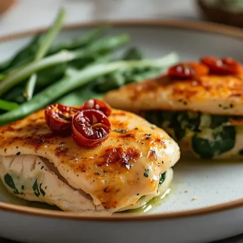 pesto spinach stuffed chicken breast quick meal recipe