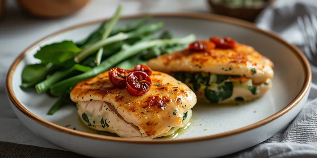 pesto spinach stuffed chicken breast quick meal recipe