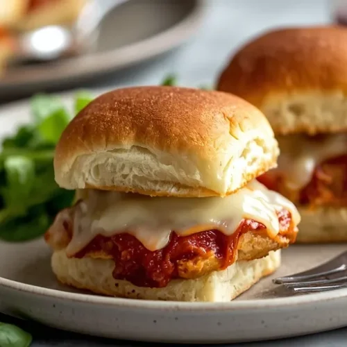 pulled chicken parm sliders recipe