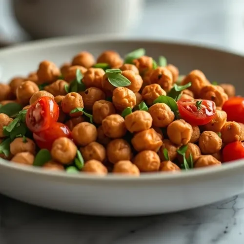 roasted chickpea mediterranean salad recipe