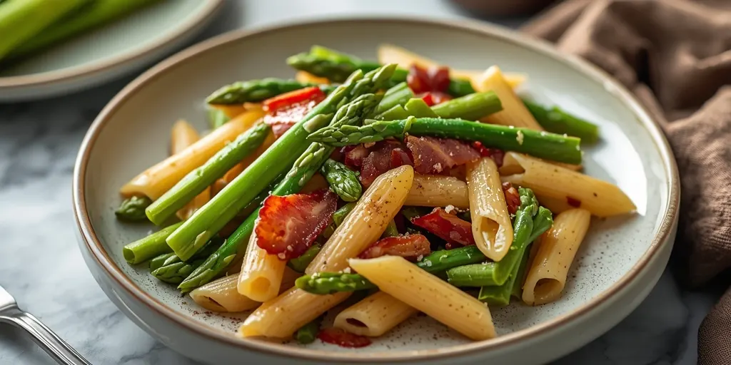 Turkey bacon asparagus pasta recipe