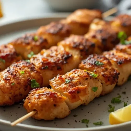 air fryer chicken thigh kabobs recipe