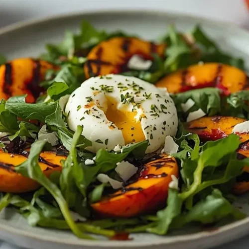 arugula peach burrata salad recipe