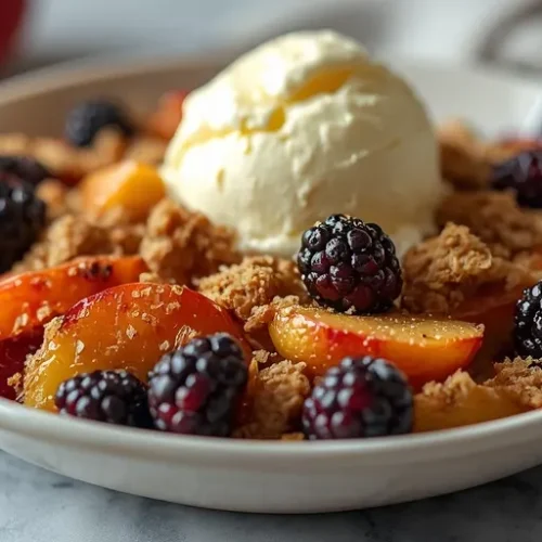 blackberry peach crumble crisp recipe