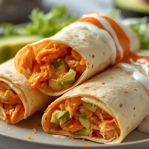buffalo chicken avocado ranch burritos recipe