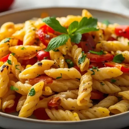 colorful grilled corn pasta salad recipe