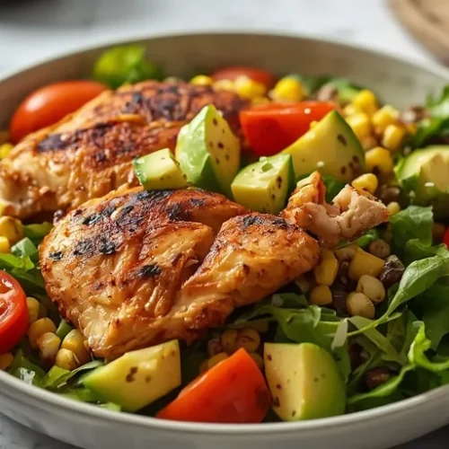 crispy avocado corn chicken salad recipe