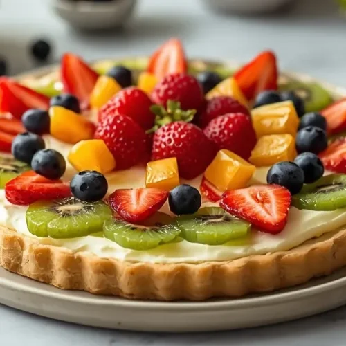 fruit pizza sheet pan cookie recipe