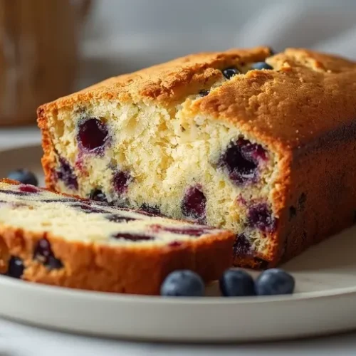healthy blueberry yogurt loaf cake recipe