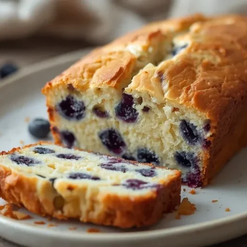 healthy blueberry yogurt loaf cake recipe