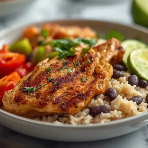 healthy chicken burrito bowl recipe