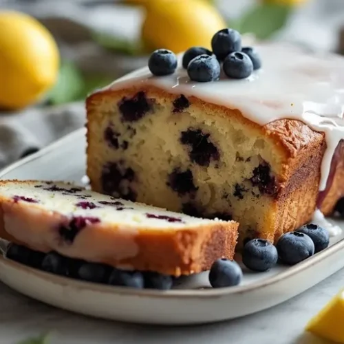 lemon blueberry yogurt loaf cake recipe