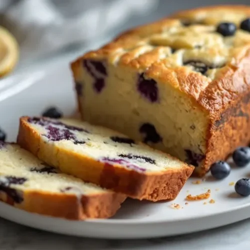 lemon blueberry yogurt loaf cake recipe