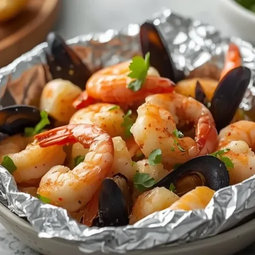 loaded seafood boil foil packets recipe