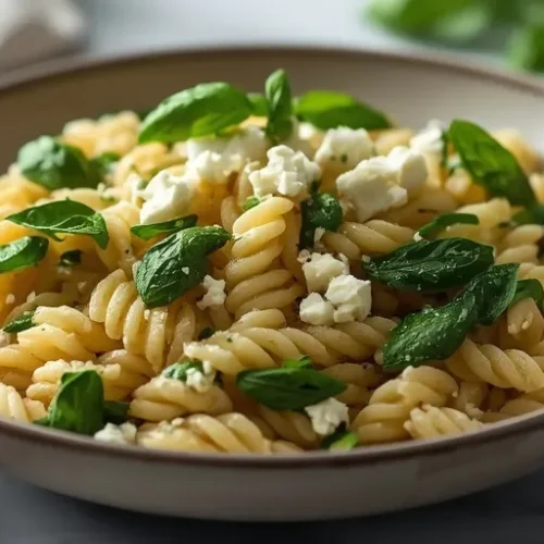 spinach lemon basil orzo salad recipe