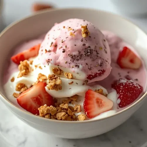 strawberry frozen yogurt bowl recipe