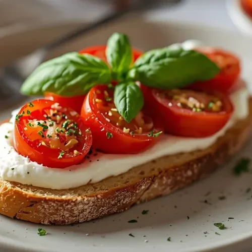 whipped ricotta tomato toast recipe