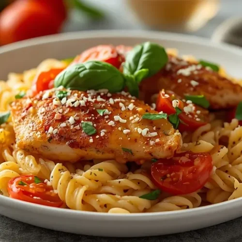 Bruschetta Chicken Pasta recipe
