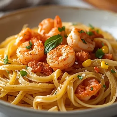 Cajun Shrimp Corn Pasta recipe