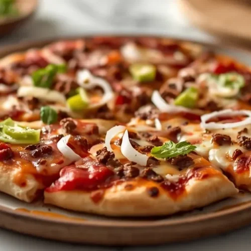 Cheesy Taco Pizza recipe