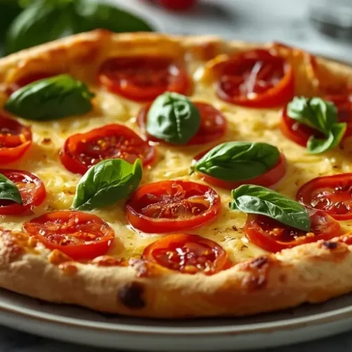 Cherry Tomato Basil Pizza recipe