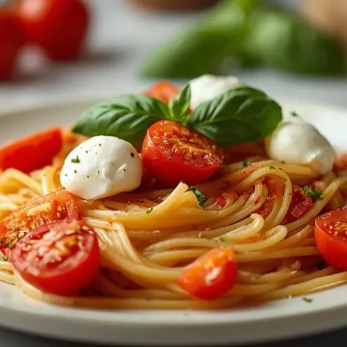 Cherry Tomato Mozzarella Pasta recipe