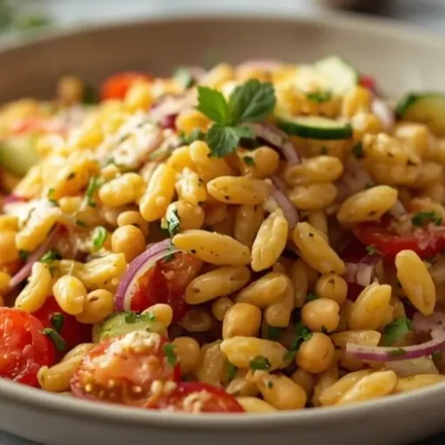 Chickpea Orzo Salad recipe