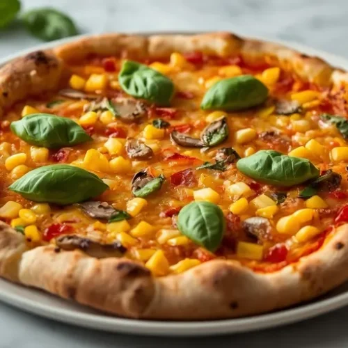 Corn and Basil Pizza recipe