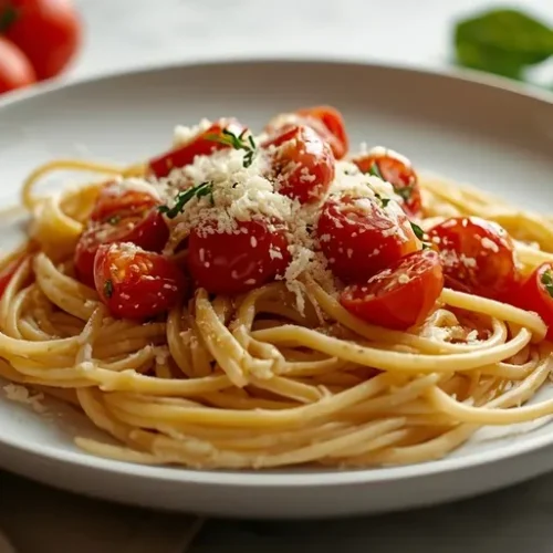 Creamy Burst Tomato Pasta recipe