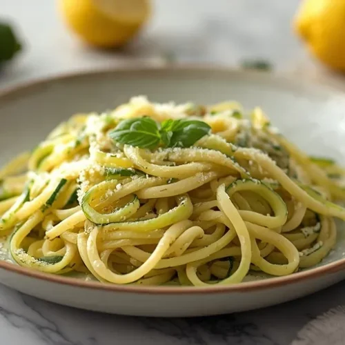 Creamy Lemon Zucchini Pasta recipe