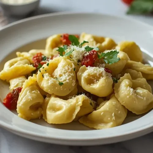 Creamy Pesto Tortellini recipe
