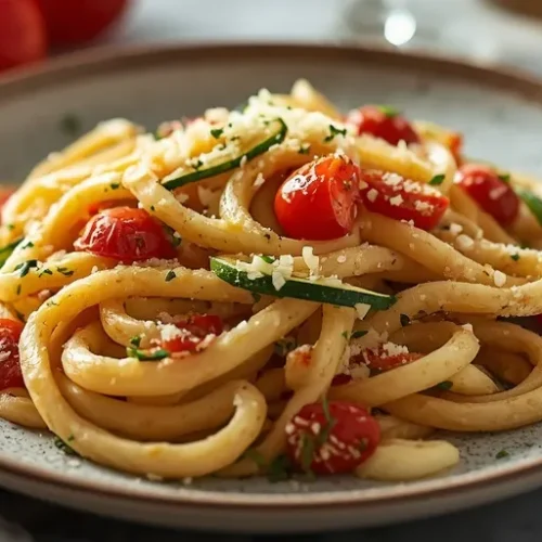 Creamy Summer Veggie Pasta recipe