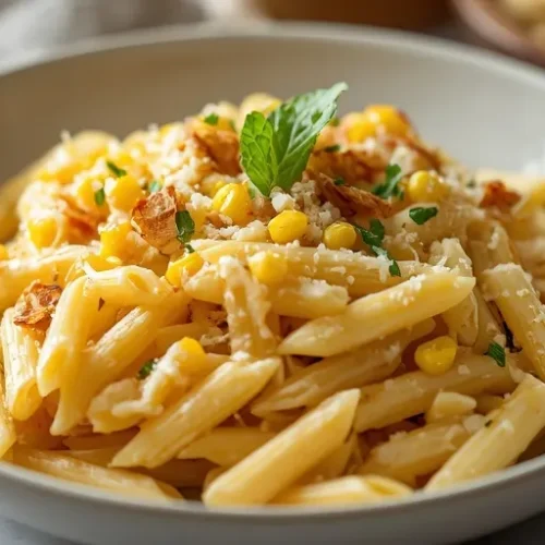 Garlic Butter Corn Pasta recipe