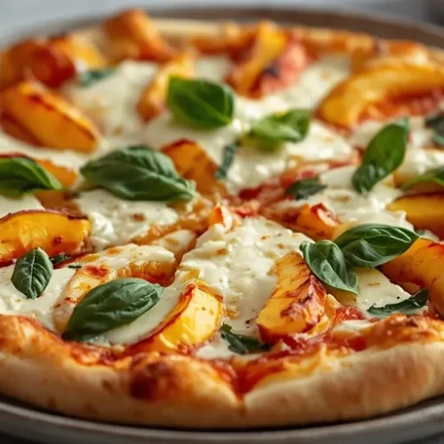 Grilled Peach Pizza recipe