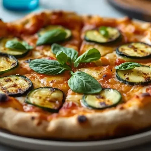 Grilled Zucchini Ricotta Pizza recipe
